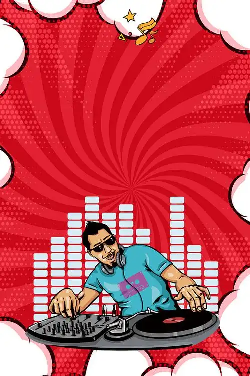 红色嘻哈说唱比赛宣传海报