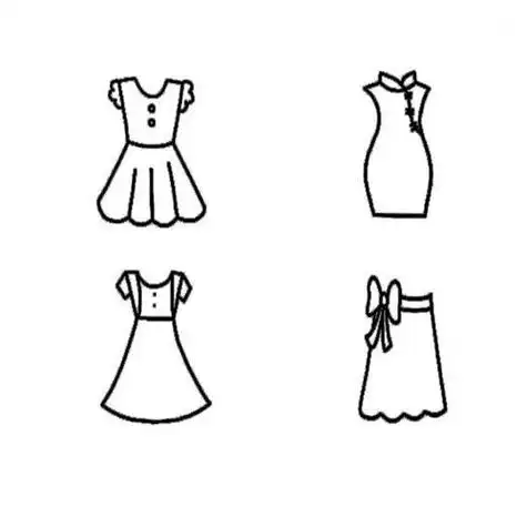 裙子简笔画简单又漂亮裙子简笔画简单又漂亮连衣裙