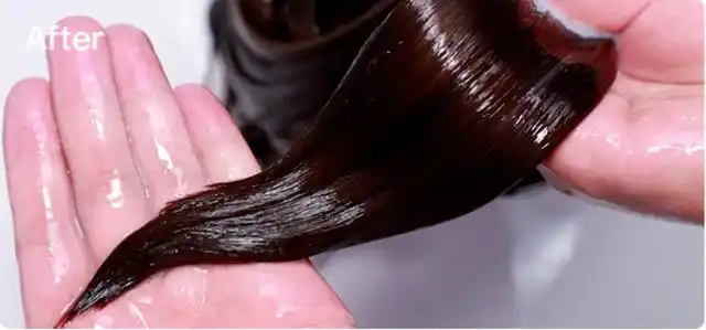 吹干后, 秀发如丝绸般顺滑,还透着健康的光泽感.