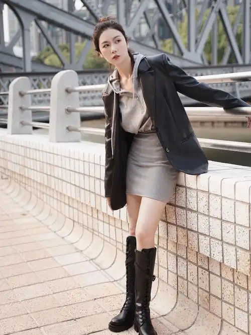 ootd秋冬穿搭必不可少的骑士靴