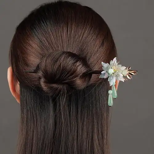 古风发簪步摇流苏盘发挽发日常s简约现代簪子超仙气质中国风木簪