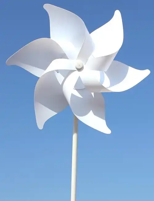 白色风车摆设手拿户外装饰塑料白色广告logo地摊道具怀旧玩具橱窗