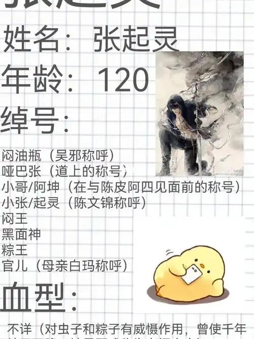 盗墓笔记人物简介之张起灵#盗墓笔记  #张起灵 #简介