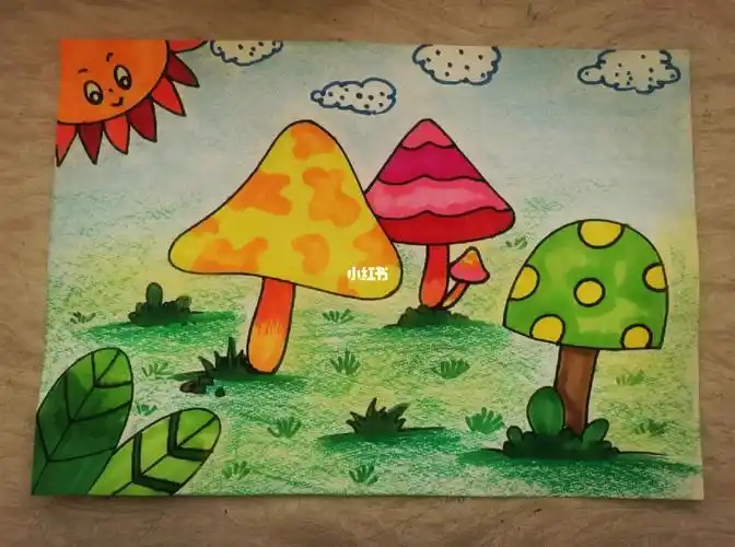 儿童画手绘入门小蘑菇