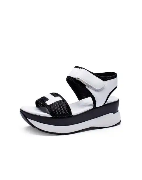 休闲白色厚底舒适凉鞋