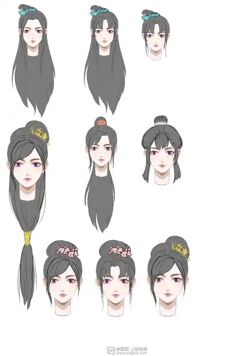 古风女性的发型设计