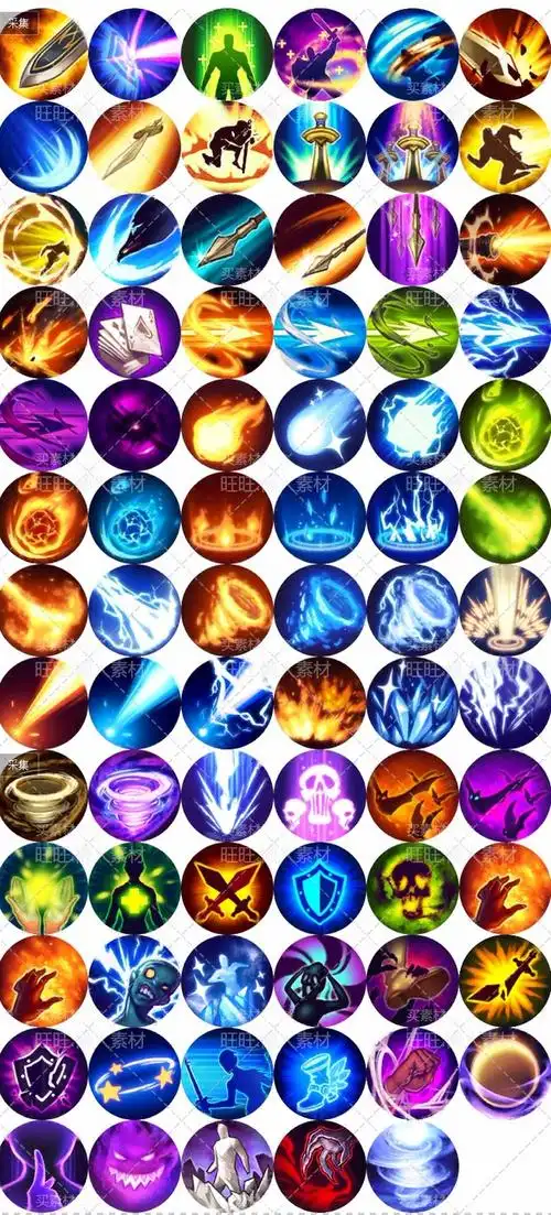 圆形手游技能图标ico游戏美术素材507淘宝网