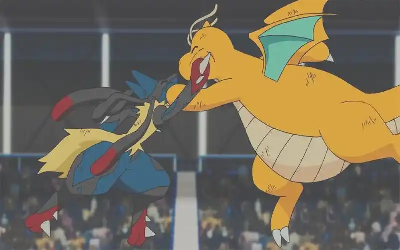 小智的快龙摁钢mega进化路卡利欧!