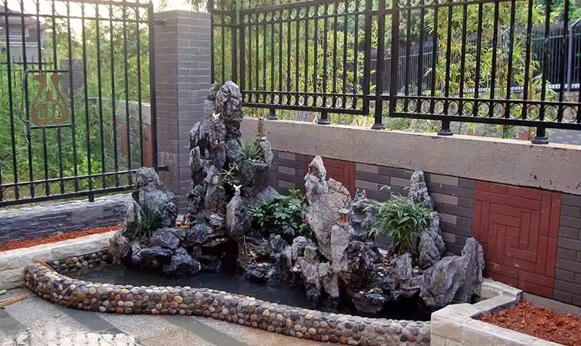 烧烤_植物_鱼池