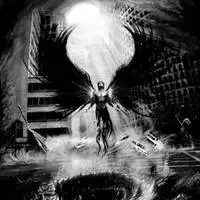 恶魔头像带翅膀黑白男生【点击鼠标右键下载】