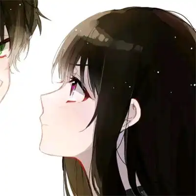 呆萌一对两张的卡通情侣头像微信情侣专用卡通头像