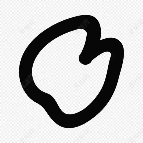 卡通羊驼脚印黑白简笔画素材