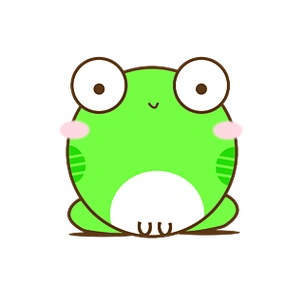 卡通可爱动物绿色小青蛙手绘矢量元素素材