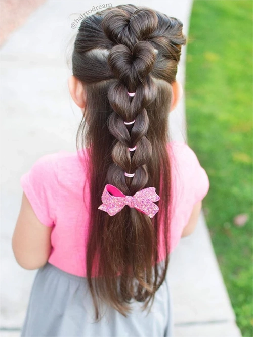 小女孩气质长发造型 编发扎发盘发极美_儿童发型 - 美发站