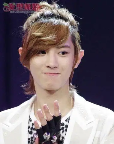 扎马尾的男生发型 男士马尾发型图片