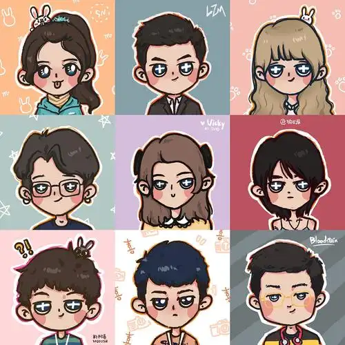 油涂小头像36练|插画|创作习作|阿卷同学 - 原创作品 - 站酷 (zcool)