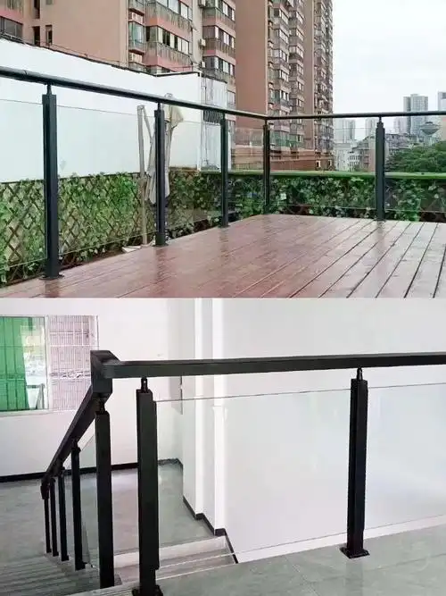 厂家直销304不锈钢立柱阳台栏杆护栏现代家用楼梯玻璃扶手 配件