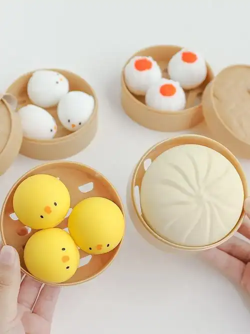 仿真叉烧包玩具可爱食物解压包子ins捏捏乐抖音网红同款发泄神器