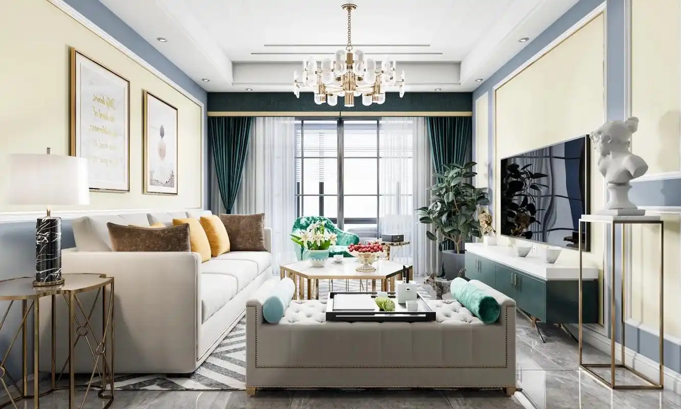 小户型客厅装修效果图.小客厅显大装修技巧:1.装修风格:以 - 抖音