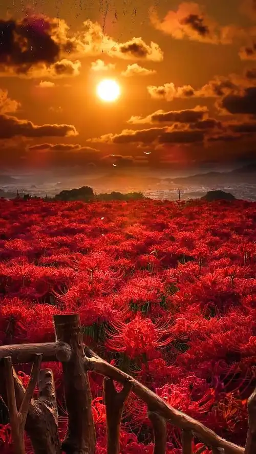 "#曼珠沙华彼岸花 #治愈系风景 #动态壁纸 #对你的思念