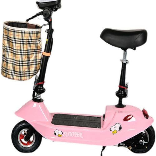 小海豚电瓶车迷你折叠小型两轮男女士代步成人电动车锂电池滑板车