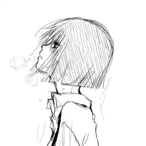 铅笔画简笔画女生头像