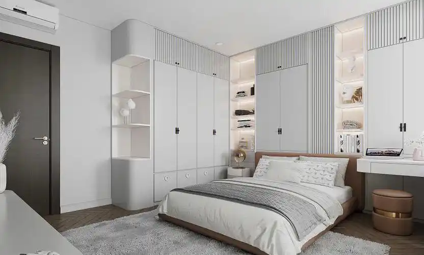 卧室衣柜采用定制的方式,已成为一种潮流和趋势,定制的衣柜可以根据