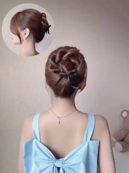 感盘发|手残党也可以#编发教程#原po  白菲菲999款经典发型的微博视频