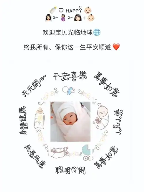牛宝宝出生文案|朋友圈|九宫格|出生报喜_九宫格_小朋友_萌娃_羽翼