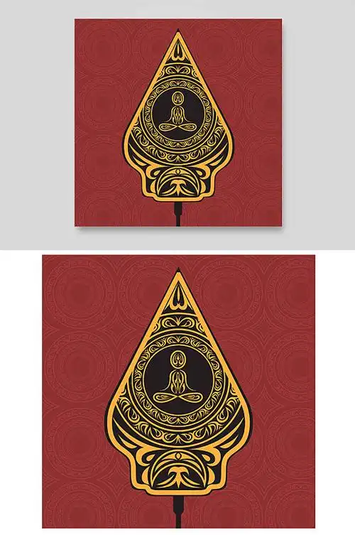 印度佛学花纹神秘巫术教莲花符号