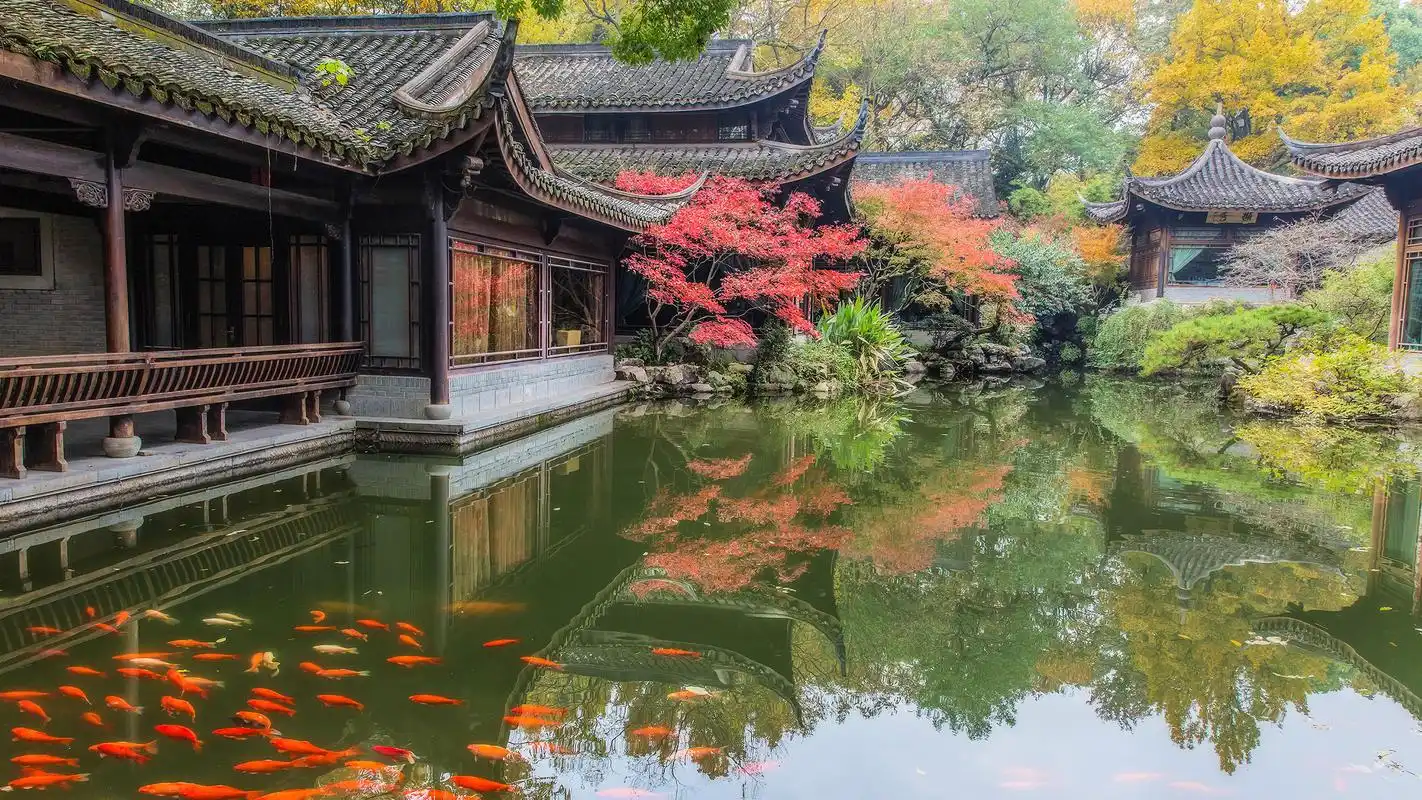 西湖秋色风景摄影高清宽屏桌面壁纸