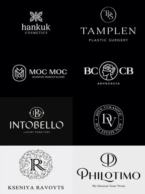 轻奢感十足的英文曲线logo设计分享