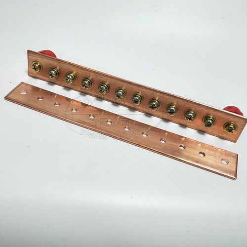 仁聚益机柜接地铜排机房19英寸标准地排汇流排机架式汇流排防雷接地