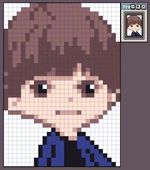 a5手绘像素画课堂第17课易烊千玺q版步骤图