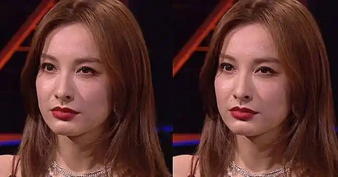 从这张照片中我们可以看到,虽然吴昕的五官不错,但终究是37岁的人