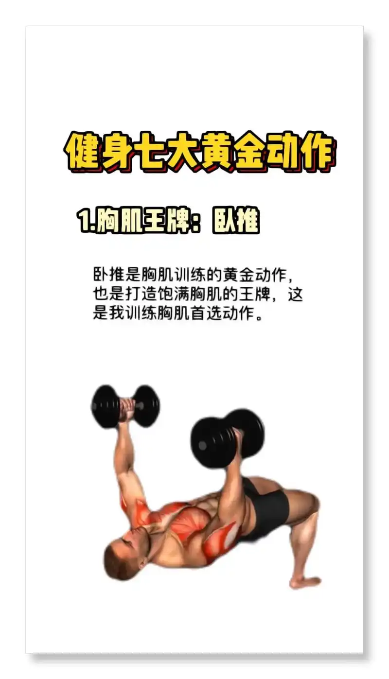 健身七大黄金动作,学起来,助你肌肉大涨#健身 #健身干货 # - 抖音