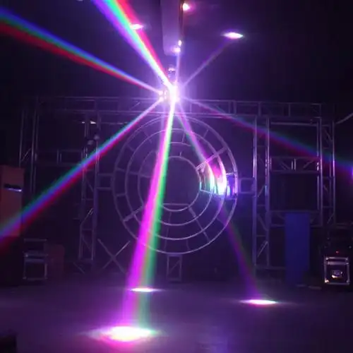 舞台灯光迷你12颗双臂摇头光束灯酒吧ktv夜店总会爆闪光灯旋转灯 - 备