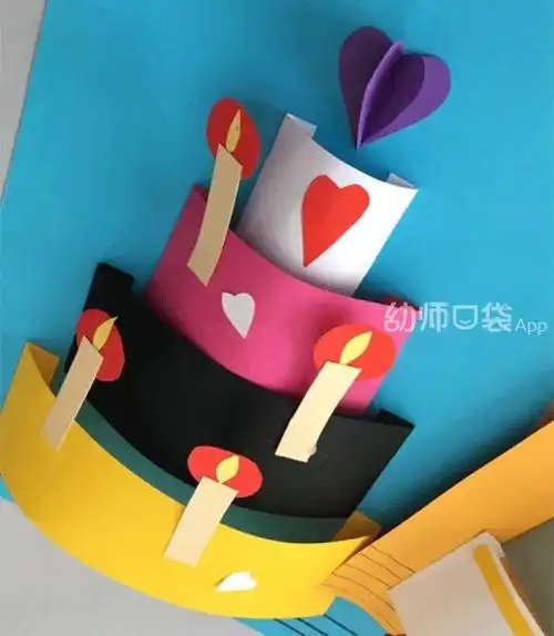 南宁市慧雅幼儿园微课堂开始了——手工画《美味的生日蛋糕》