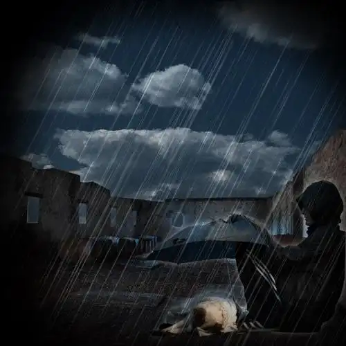 下雨天的孤独失落