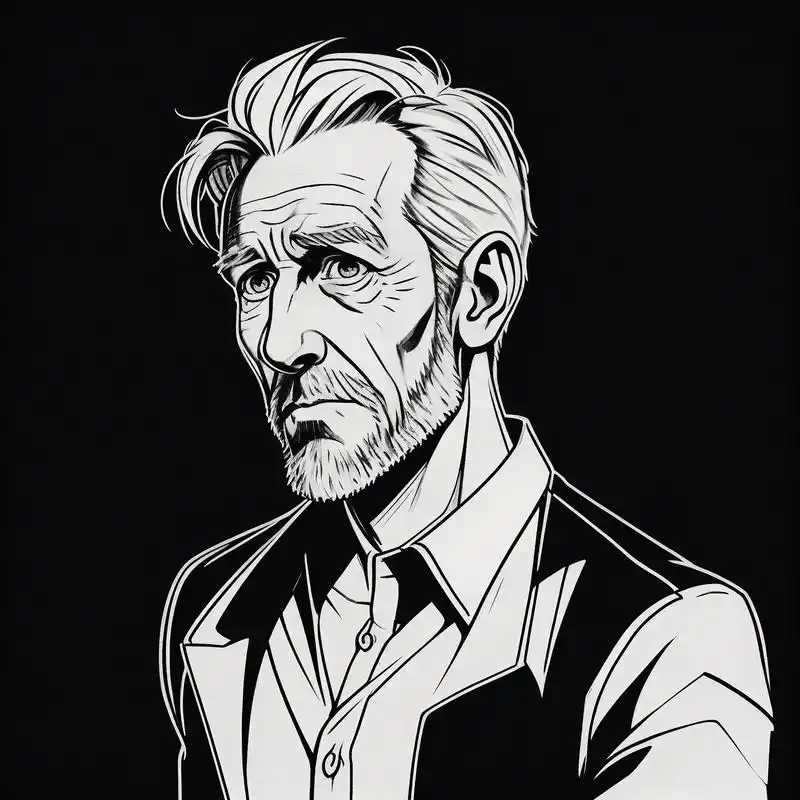 黑白素描大叔头像,有你喜欢的吗?97