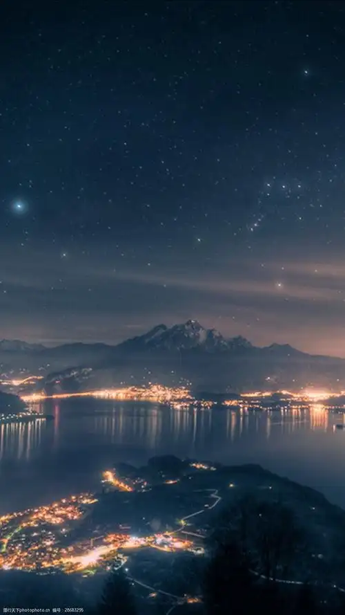 唯美河流星空h5背景素材