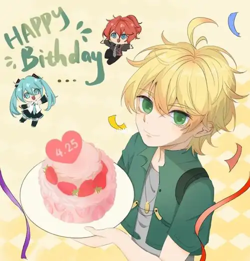 给朋友画的生日贺图