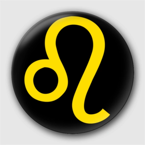 十二星座之狮子座符号 可diy更换背景色-创意镜子钥匙扣