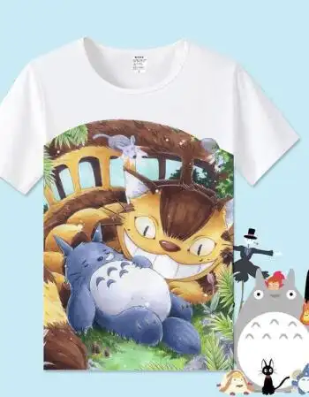 动漫衣服龙猫 宫崎骏 动漫t恤 周边服装 短袖学生服装男女上衣衣服 7