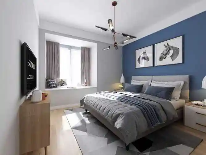 这是一套来自宝山区大华·碧云天的95平现代简约风格三室户装修案例