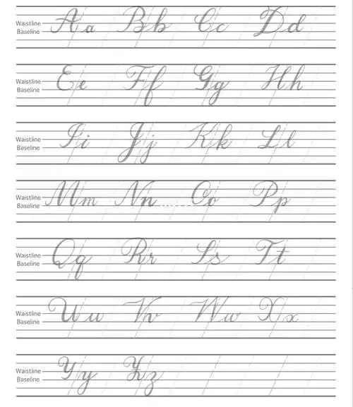 brushlettering英文花体字帖教程