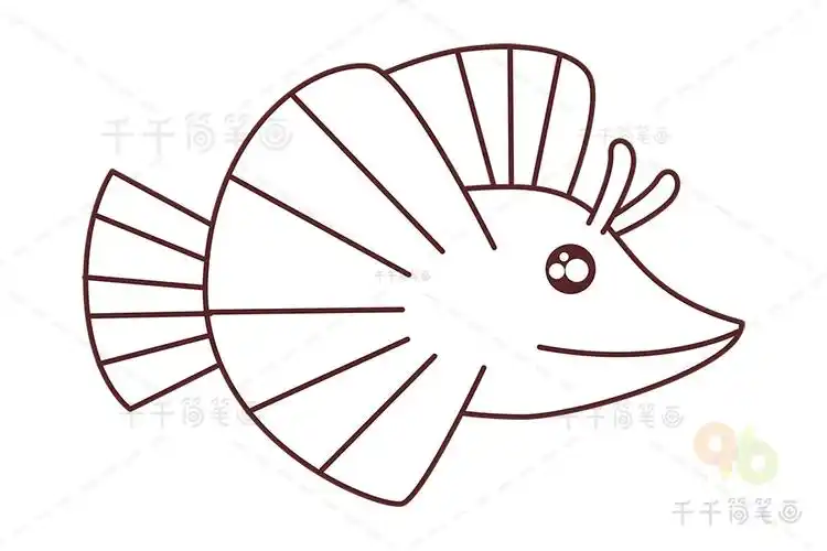 狮子鱼简笔画