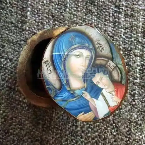 永援圣母——泰国柚木水晶圣物盒(小号)