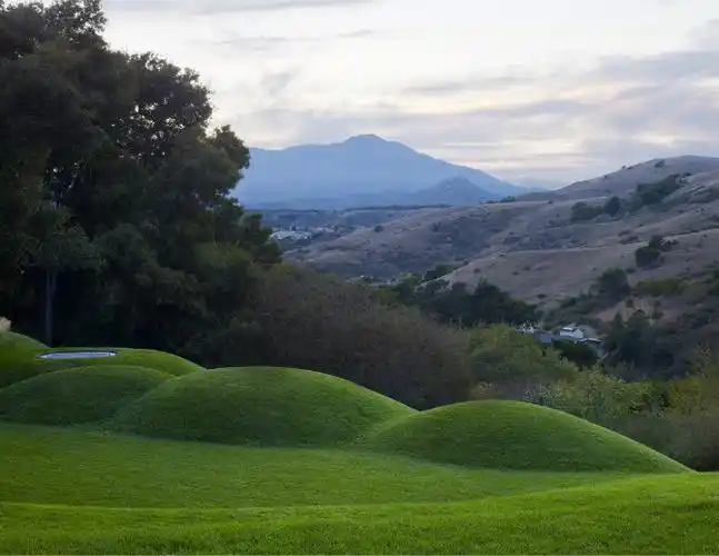 某山地住宅景观规划设计图-草坪山丘常绿乔木-设计师图库