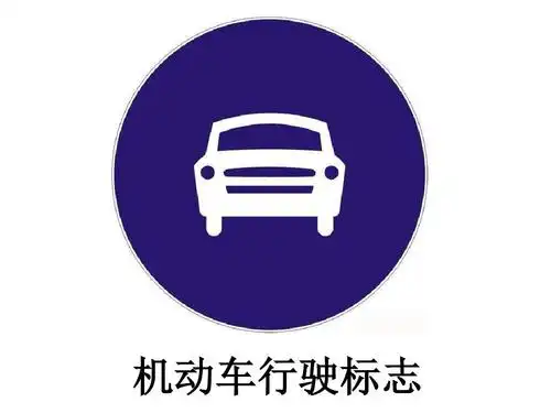 机动车行驶标志